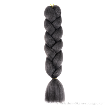 Wholesale 24'' Ombre Yaki Jumbo Braids Pre-stretched Crochet Synthetic Afro Braiding Hair Extensions Expression Braiding Hair